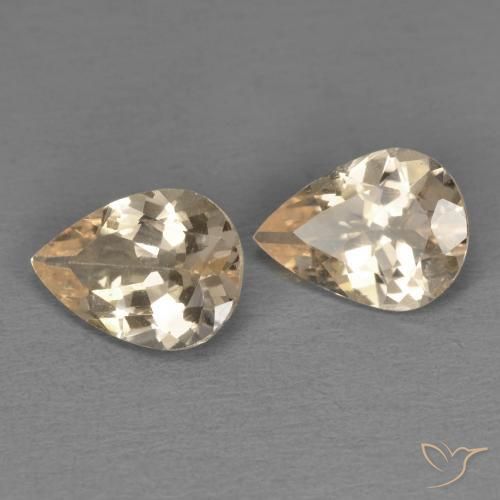 Gemas de Morganita Naranja claro natural de 1.85 ct, En forma de pera, VS