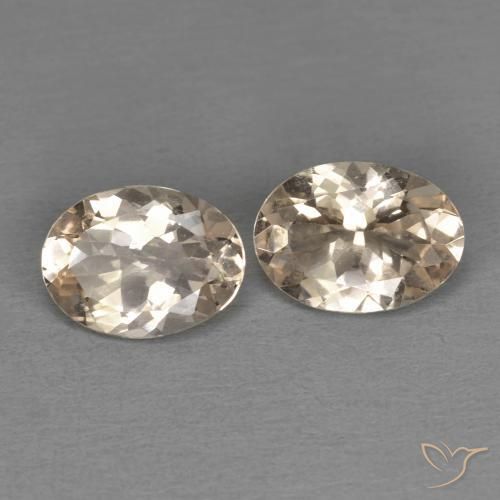 Gemas de Morganita Light Neutral Orange natural de 1.67 ct, Ovalada, VS