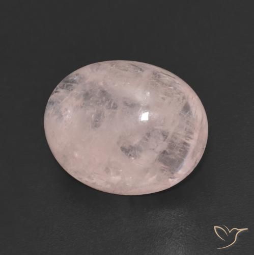 Morganita Rosado coral claro natural de 4.89 ct, Ovalada, Transparente