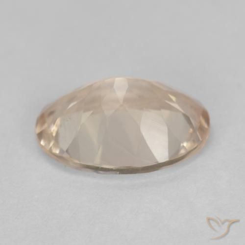 Morganita naranja natural de 0,93 ct, corte óvalo, VVS-VS