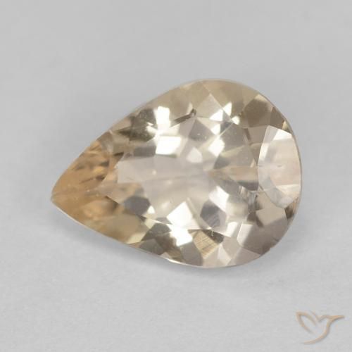 Morganita Dorado claro natural de 0.85 ct, En forma de pera, VS