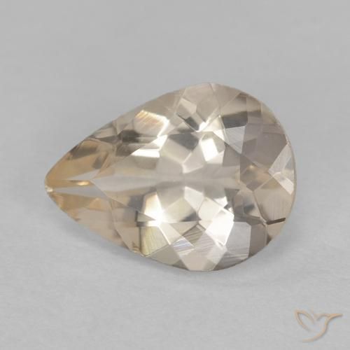 Morganita Naranja claro natural de 0.78 ct, En forma de pera, VVS