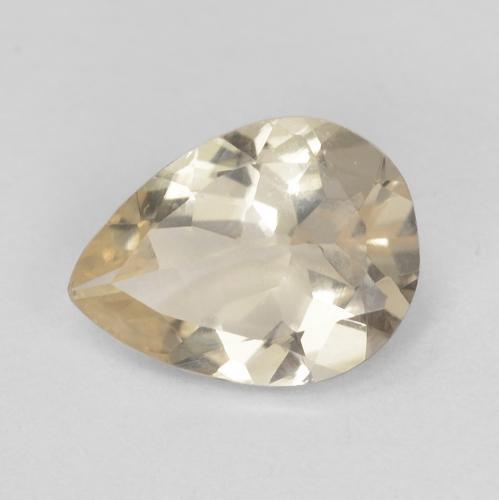 Morganita dorado natural de 0,75 ct, en forma de pera, VVS