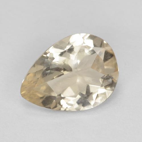 Morganita dorado natural de 0,75 ct, en forma de pera, VVS