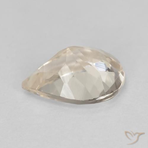 Morganita Dorado claro natural de 0.83 ct, En forma de pera, VVS