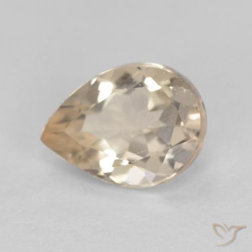 0.77ct Natural Dorado claro Morganita, En forma de pera, VVS-VS