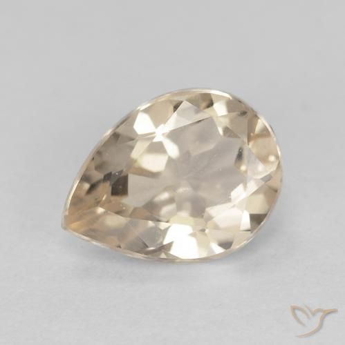 Morganita Dorado claro natural de 0.77 ct, En forma de pera, VVS-VS