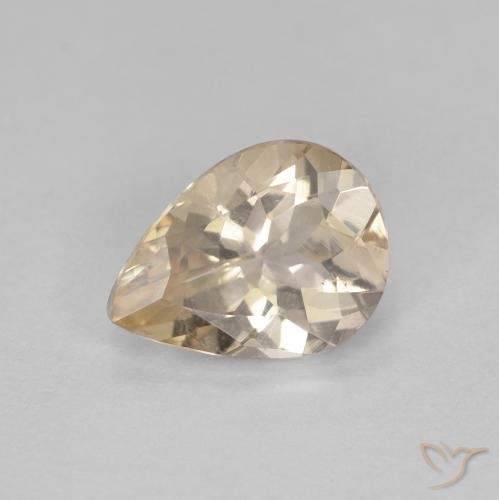 0.84ct Natural Dorado claro Morganita, En forma de pera, VS