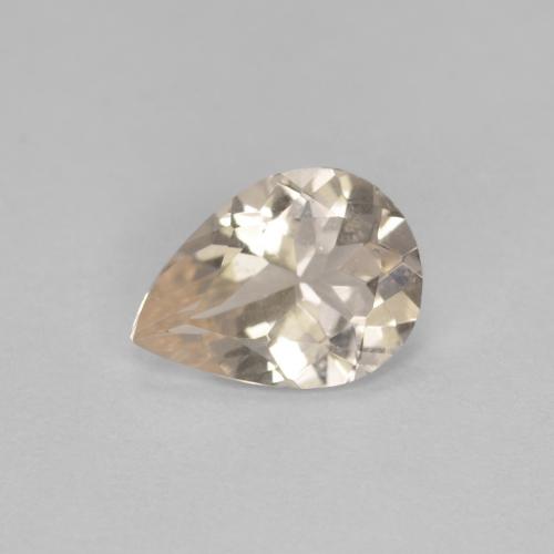 Morganita dorado natural de 0,54 ct, en forma de pera, VS