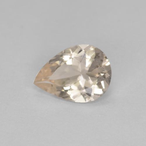 Morganita dorado natural de 0,54 ct, en forma de pera, VS