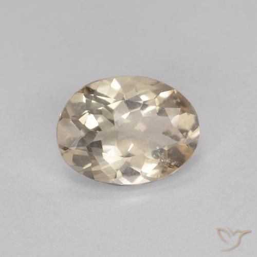 0.79ct Natural Dorado claro Morganita, Ovalada, VS