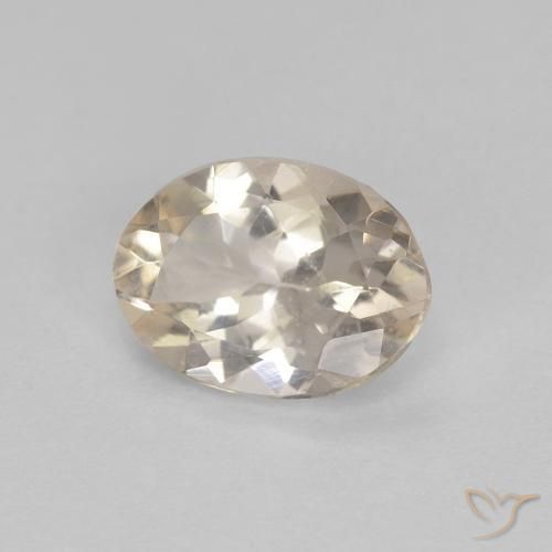 Morganita Dorado claro natural de 0.85 ct, Ovalada, VS
