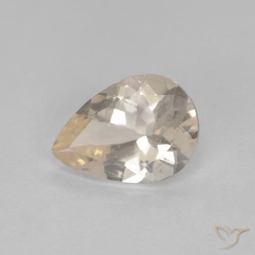 0.76ct Natural Dorado claro Morganita, En forma de pera, VS