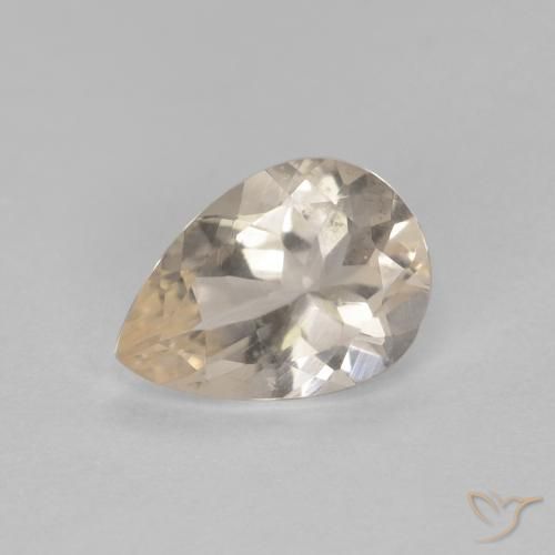 Morganita Dorado claro natural de 0.76 ct, En forma de pera, VS