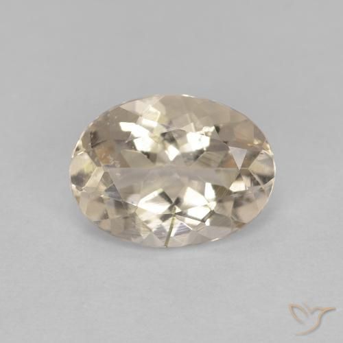 1.02ct Natural Dorado claro morganita, Ovalada, VS