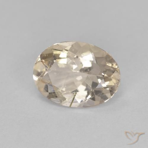 Morganita Dorado claro natural de 1.02 ct, Ovalada, VS