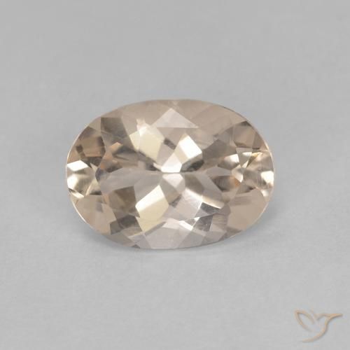 0.92ct Natural Dorado claro morganita, Ovalada, VVS