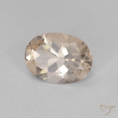 Morganita Dorado claro natural de 0.92 ct, Ovalada, VVS