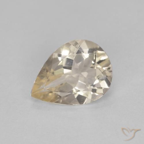 0.84ct Natural Dorado claro Morganita, En forma de pera, VS