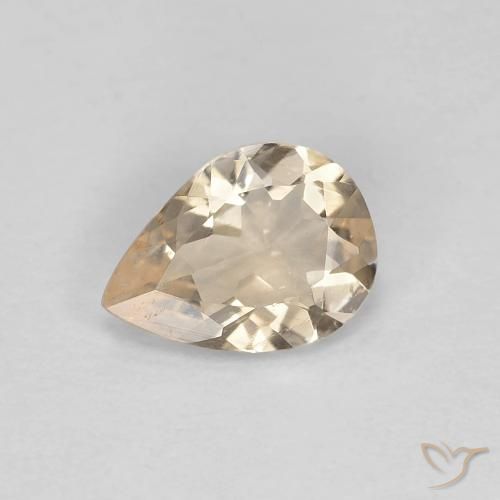 0.66ct Natural Dorado claro Morganita, En forma de pera, VS