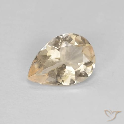 0.63ct Natural Dorado claro Morganita, En forma de pera, VS