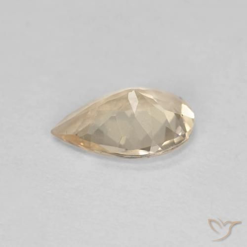 Morganita Dorado claro natural de 0.63 ct, En forma de pera, VS