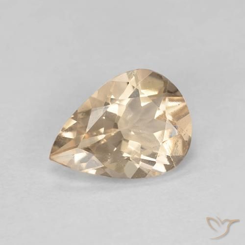 Morganita Light Neutral Orange natural de 0.85 ct, En forma de pera, VS