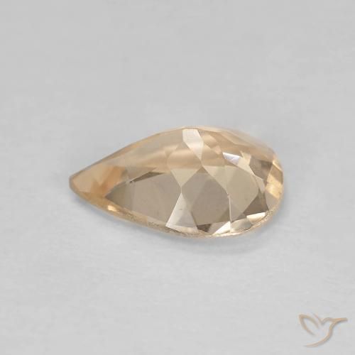 Morganita Light Neutral Orange natural de 0.85 ct, En forma de pera, VS