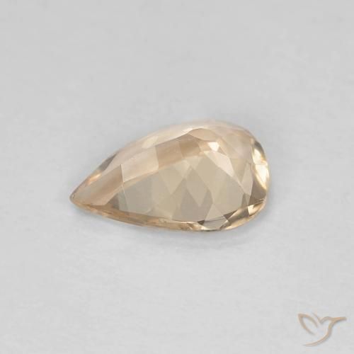Morganita Naranja claro natural de 0.75 ct, En forma de pera, VVS-VS