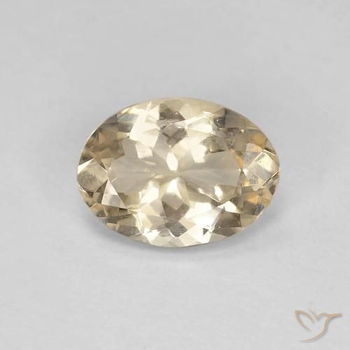 0.89ct Natural Dorado claro Morganita, Ovalada, VVS