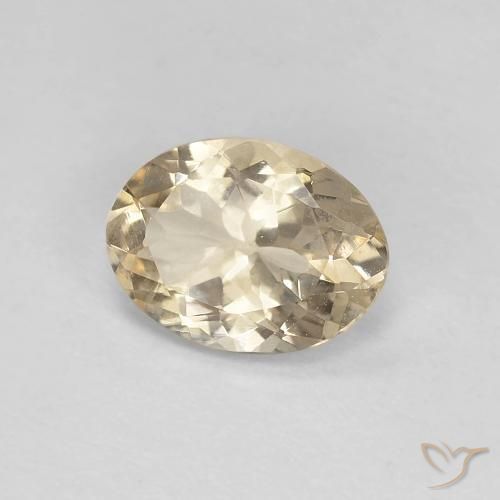 Morganita Dorado claro natural de 0.89 ct, Ovalada, VVS
