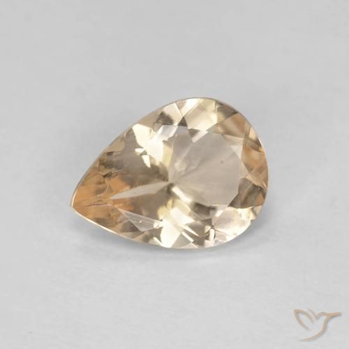 Morganita Light Neutral Orange natural de 0.74 ct, En forma de pera, VVS-VS