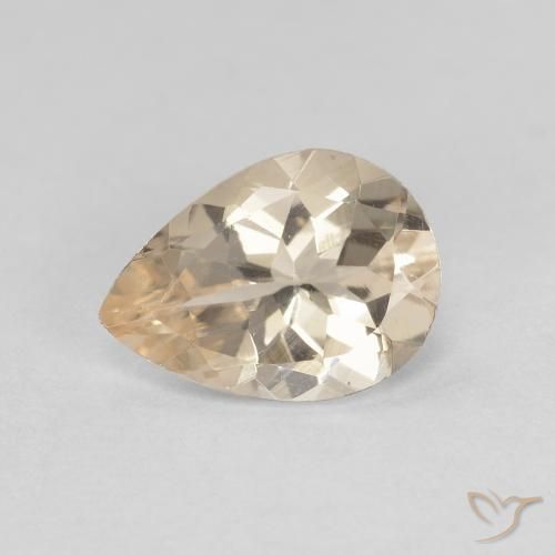 0.84ct Natural Dorado claro Morganita, En forma de pera, VVS-VS