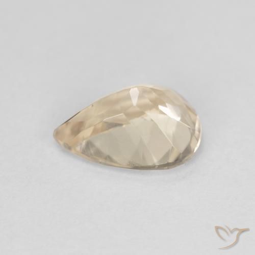 Morganita Dorado claro natural de 0.91 ct, En forma de pera, VVS