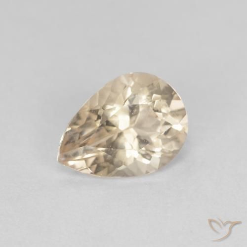 0.76ct Natural Dorado claro Morganita, En forma de pera, VVS