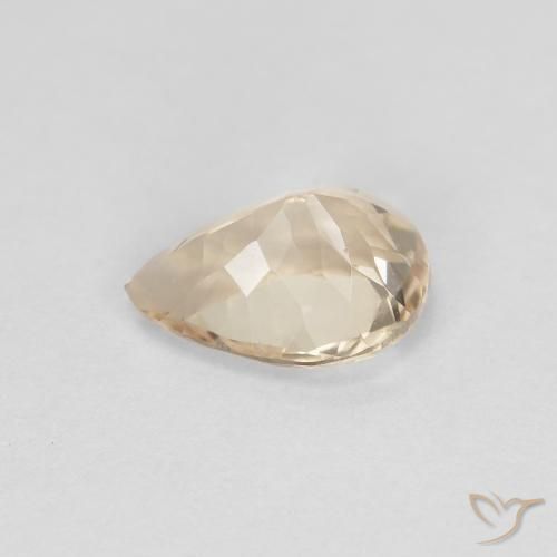 Morganita Dorado claro natural de 0.76 ct, En forma de pera, VVS