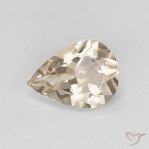 0.95ct Natural Dorado claro Morganita, En forma de pera, VVS-VS