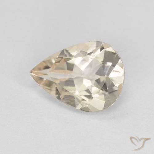 Morganita Dorado claro natural de 0.95 ct, En forma de pera, VVS-VS