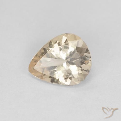 0.70ct Natural Dorado claro Morganita, En forma de pera, VS