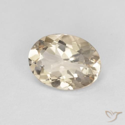 0.98ct Natural Dorado claro morganita, Ovalada, VVS-VS