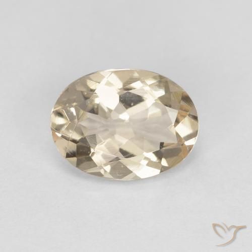 Morganita Dorado claro natural de 0.98 ct, Ovalada, VVS-VS