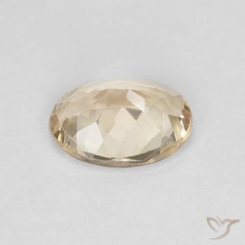 Morganita Dorado claro natural de 0.98 ct, Ovalada, VVS-VS