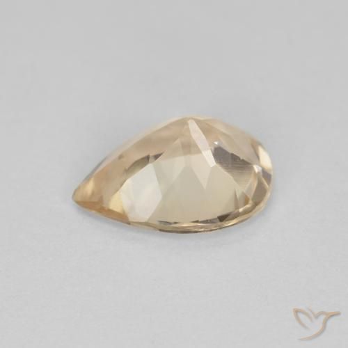 Morganita Dorado claro natural de 0.90 ct, En forma de pera, VS