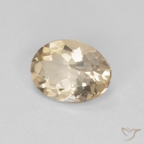 Morganita Dorado claro natural de 0.92 ct, Ovalada, VS