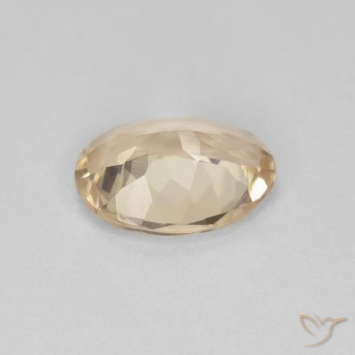 Morganita Dorado claro natural de 0.92 ct, Ovalada, VS