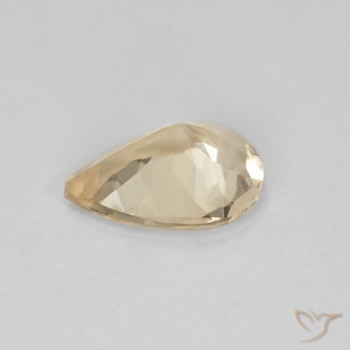 Morganita Dorado claro natural de 0.76 ct, En forma de pera, VVS-VS