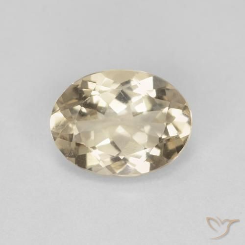 1.06ct Natural Dorado claro morganita, Ovalada, VVS