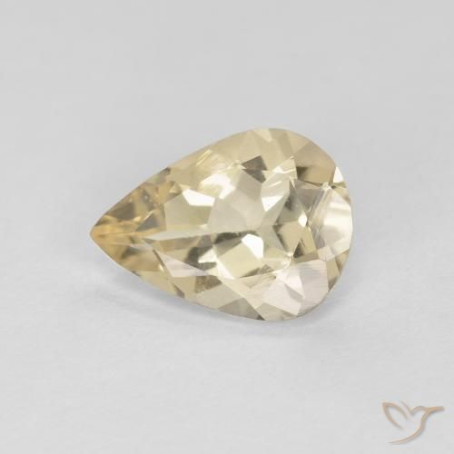 0.75ct Natural Dorado claro Morganita, En forma de pera, VVS