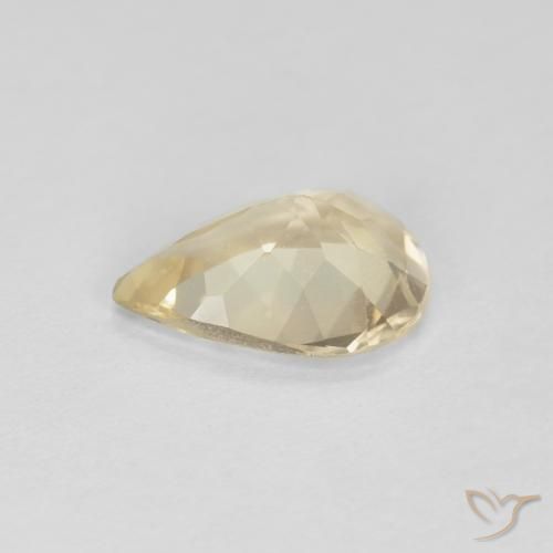 Morganita Dorado claro natural de 0.75 ct, En forma de pera, VVS