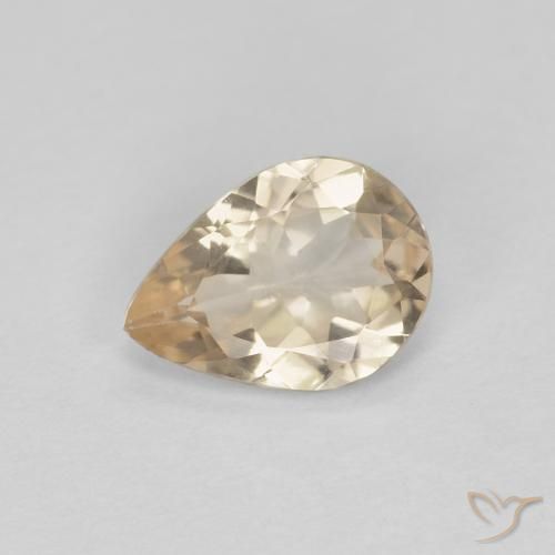 0.75ct Natural Dorado claro Morganita, En forma de pera, VS